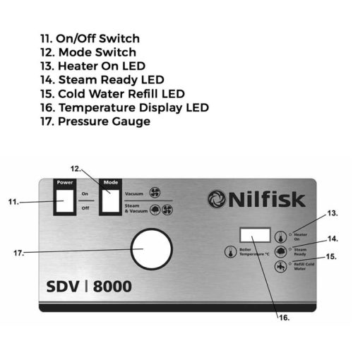 Máquina de vapor Nilfisk SDV8000